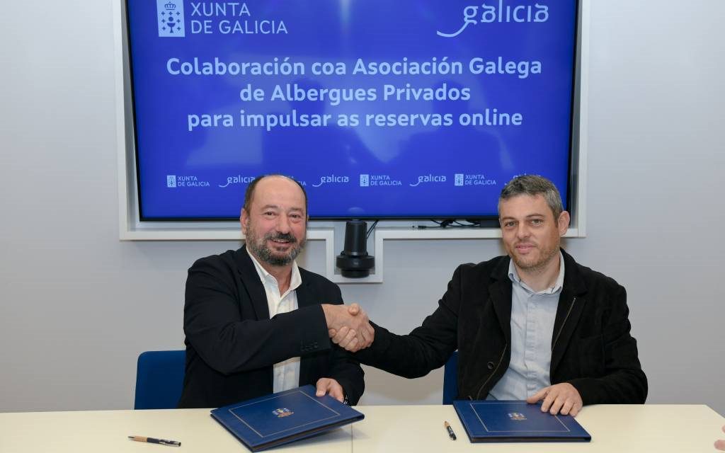A Xunta de Galicia impulsa a plataforma de reservas online cunha nova aplicación para móbiles -  novasdoeixoatlantico.com/a-xunta-de-gal… 

Santiago de Compostela | O impulso das reservas online da rede de albergues privados do territorio galego é o obxectivo do convenio asinado esta mañá po...