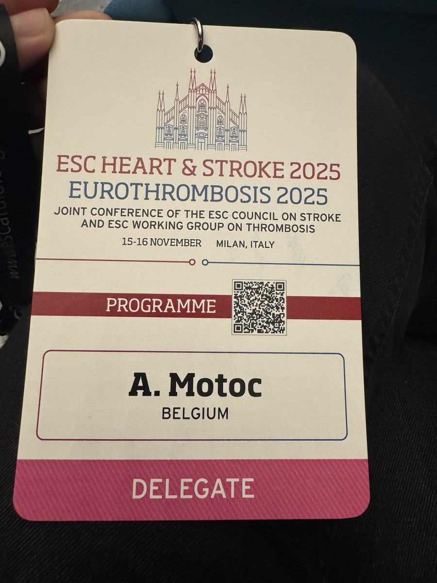 Proud to present our Cardioneurology Clinic results at #ESCHeartStroke2025 in Milan 🇮🇹🫀🧠
Same-day consultation to improve stroke care and prevention. #RealWorld impact. 
Grateful to the team at <a href="/UZBrussel/">UZ Brussel</a>!
<a href="/HeartBrussels/">Centre for Cardiovascular Diseases</a> 

#Cardioneurology #Stroke #Prevention #Teamwork