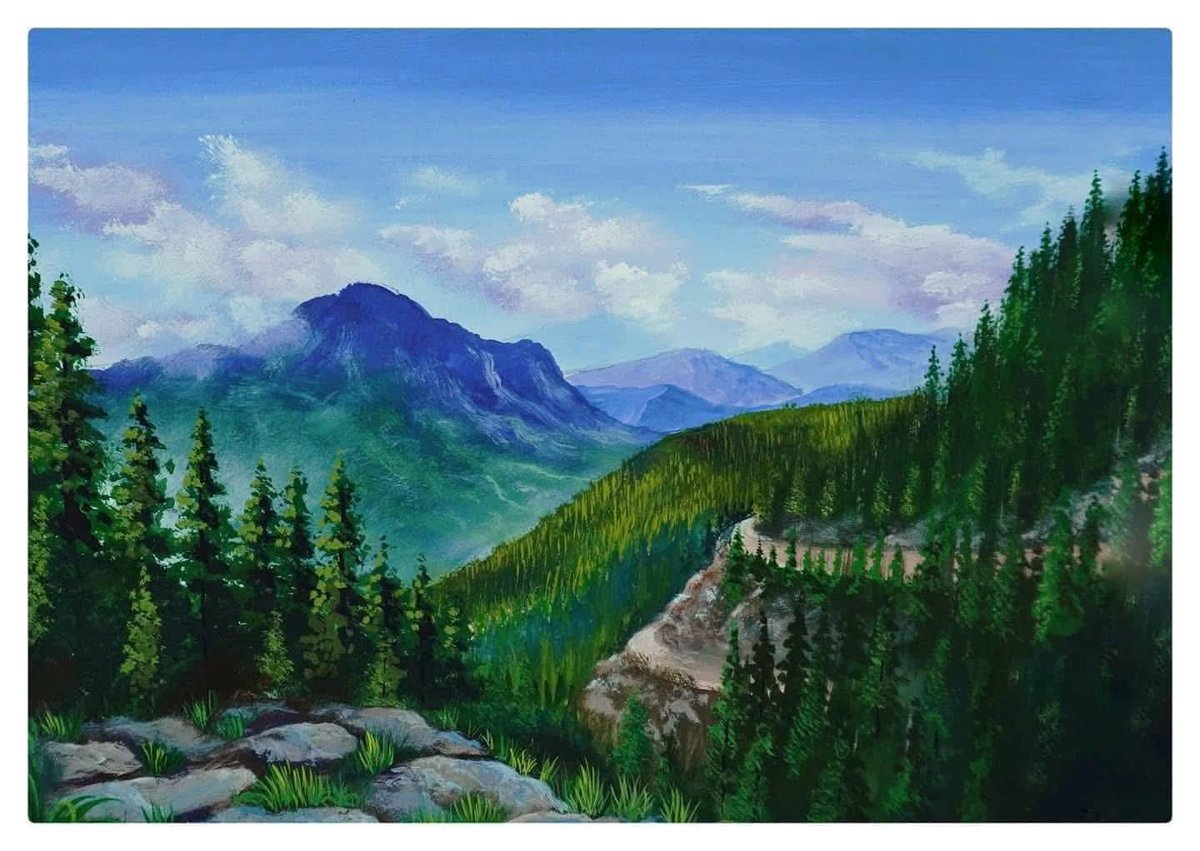 Aleenart5's tweet image. A few of my poster colour paintings 
#art #landscape #tree #postercolorpainting