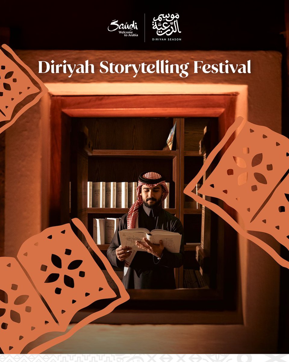 VisitSaudi's tweet image. Where stories come alive under the stars of Diriyah. 📖 

Experience tales that spark imagination and wonder. 

🗓️ Nov 16 – Nov 29
📍 Diriyah

Reserve your spot today!
visitsaudi.com/en/diriyah/eve… 

#StayedForMore #VisitSaudi