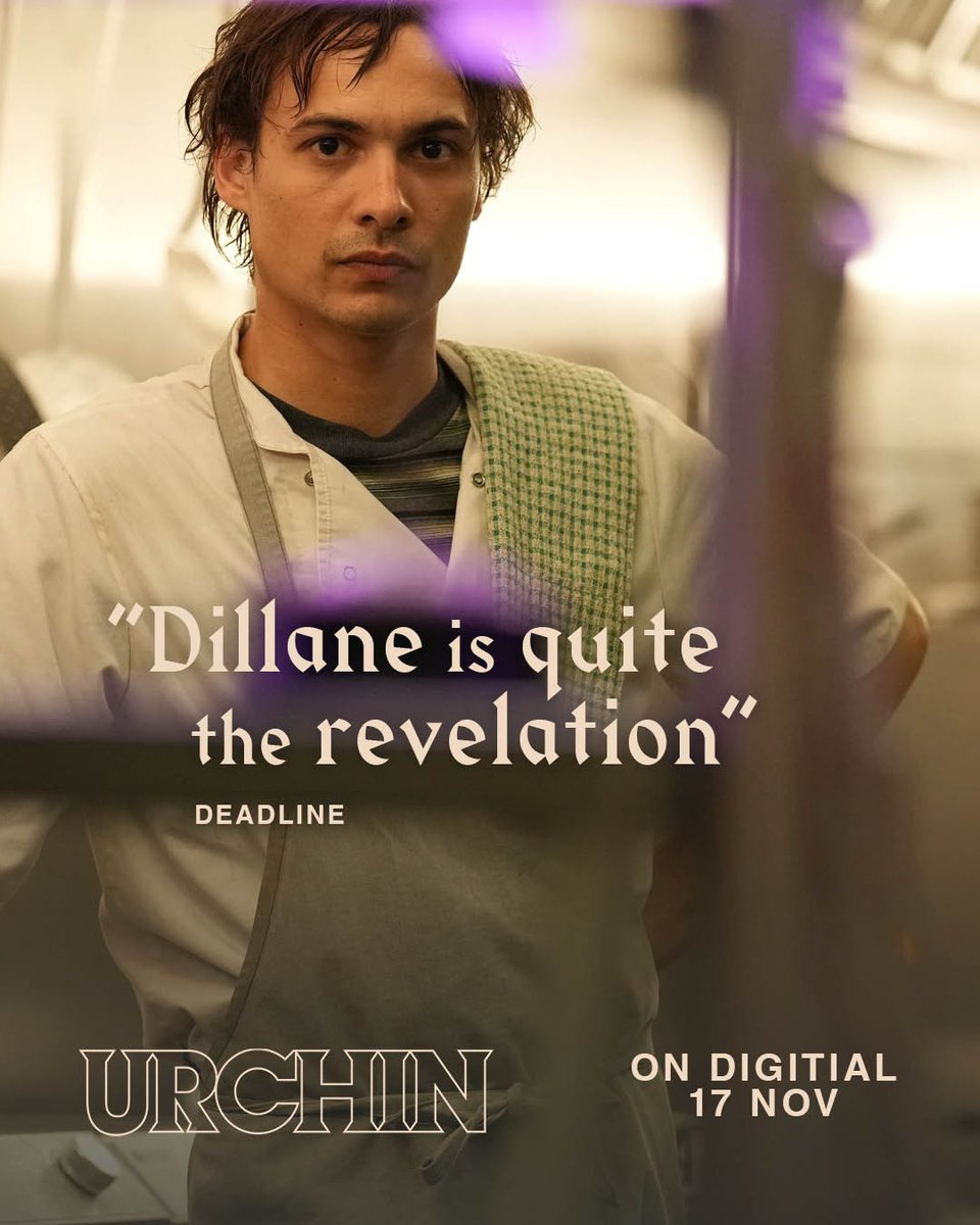 A bold, fresh, and unforgettable odyssey, URCHIN marks the remarkable directorial debut of acclaimed actor Harris Dickinson, starring Frank Dillane in an electrifying, award-winning performance.

🏡 URCHIN will be available to watch at home this Monday - urchin.film