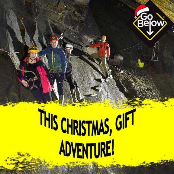 With Christmas on its way, send someone on a thrilling underground adventure! Availability and vouchers can be found at: go-below.co.uk 🖤 💛 #gobelow #christmas #vouchers #adventure #northwales