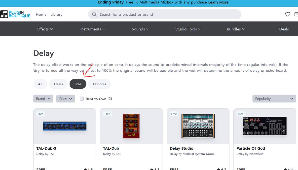 50mang_'s tweet image. 5. plugin boutique
pluginboutique.com
vst들 판매 사이트(vst계의 쿠팡느낌)
전 여기서 구매 많이합니다.

각 섹션별로 무료 플러그인들이 있어요. 필요하신거 골라서 쓰시면 됩니다. 정말 많음... 솔직히 그냥 여기 있는 무료 플러그인들로 웬만한거 다 만들 수 있을듯