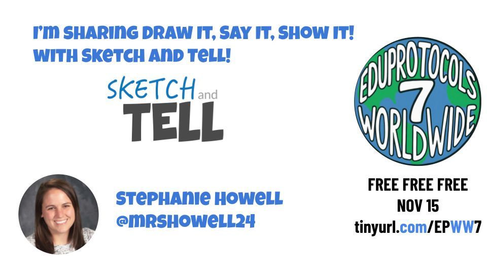 mrshowell24's tweet image. 🚀 Excited to be presenting at #EduProtocols Worldwide 7 on Nov 15, 2025!

Join me at 9:00–9:50 AM PST for
🎨 “Draw It, Say It, Show It! with Sketch and Tell”

🗓️ Saturday, Nov 15 | 8:45 AM–1:30 PM PST
🔗 Register here: tinyurl.com/EPWW7
#EduProtocols #EdTech #TeacherPD