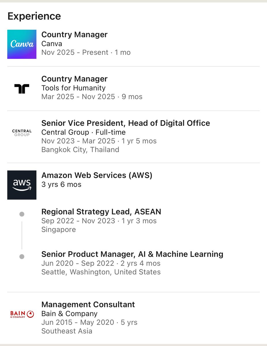 สำหรับคนที่สงสัยว่า Backgrounds ต้องระดับไหน 
Here’s from his LinkedIn 
🥂