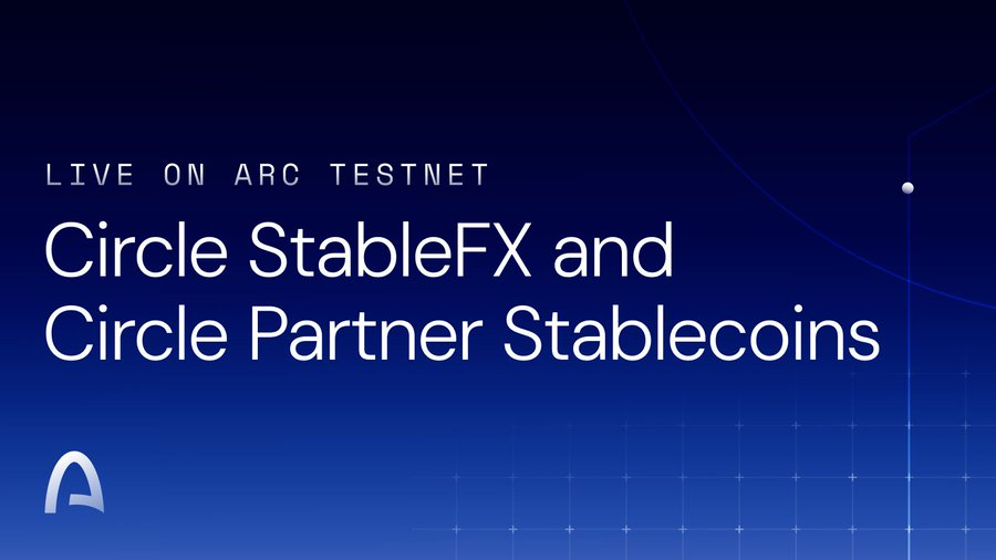 MARVEL8888888's tweet photo. 🚀 @circle @arc  StableFX &amp; Partner Stablecoins
Live on Arc Testnet!
→ 24/7 institutional FX engine
→ Expanded global currencies via regional partners

Building the future of programmable, always-on stablecoin finance.
🔗 [Explore Arc Testnet]
#Circle #StableFX #Blockchain https://t.co/291MBoYBHT