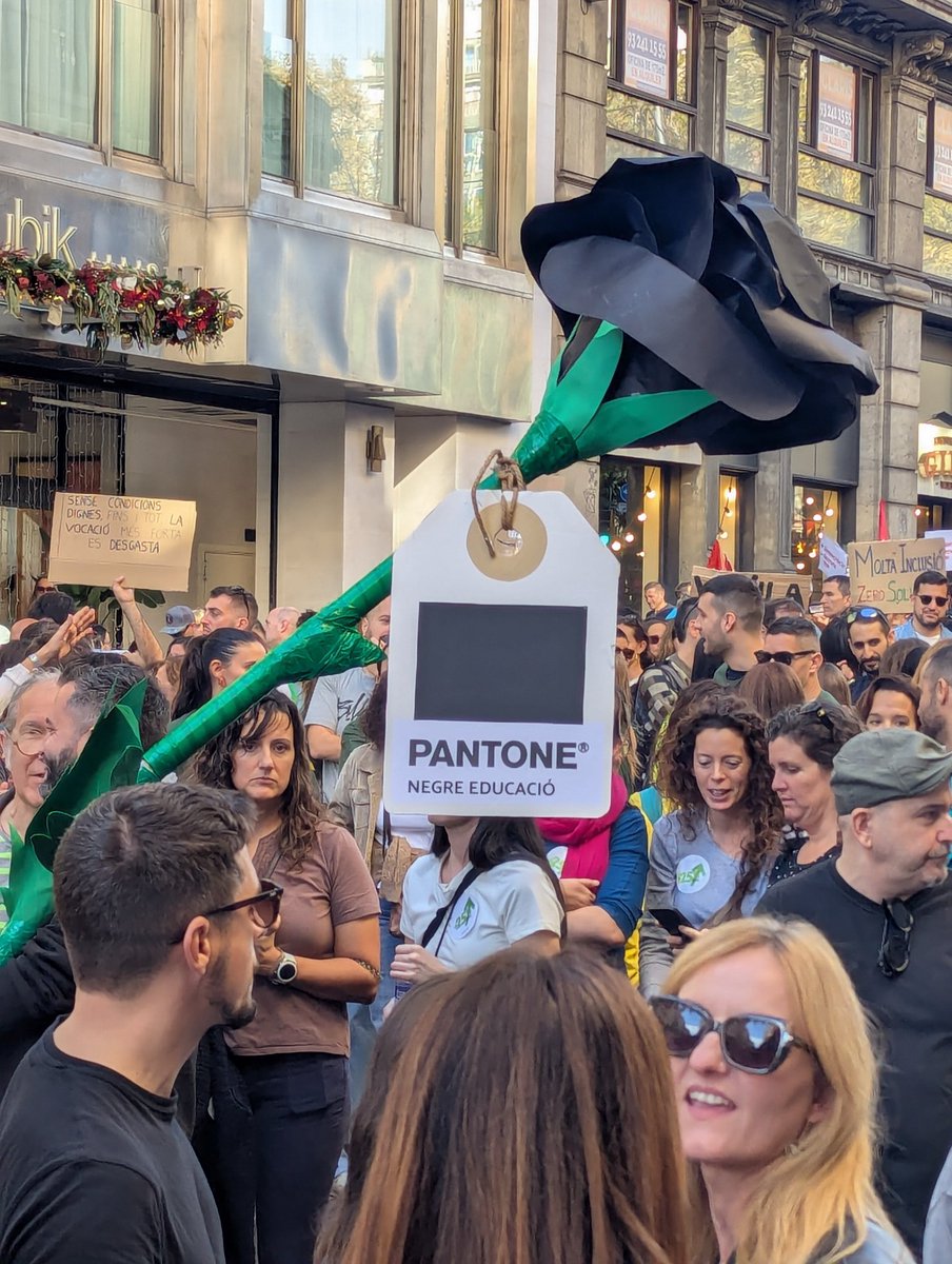 Això en pensen les i els docents <a href="/educaciocat/">Educació</a>! Per això i molt més, milers de docents han sortit aquest 15 de novembre al manifestar-se i estan omplint els carrers del centre de #Barcelona