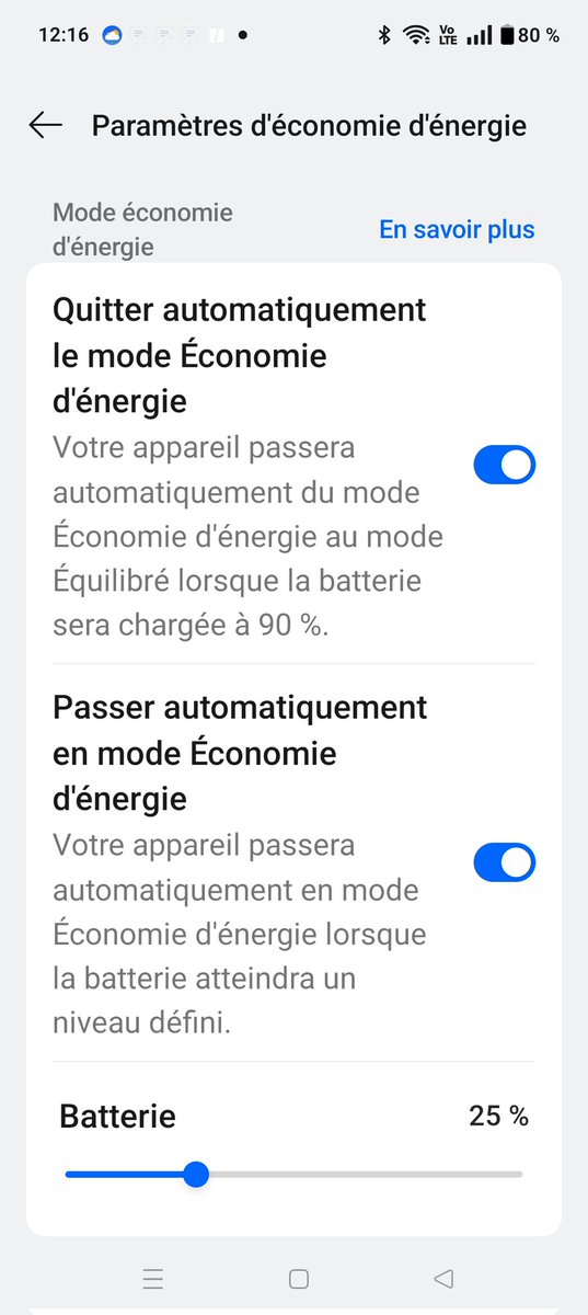 PuraVida_4_Ever's tweet image. 1/5🔋 @OnePlus_Support @oneplus 
Incohérence critique détectée sur #OnePlusNord4 #OxygenOS15 : la limite de charge à 80% entre en conflit avec le mode économie d&apos;énergie configuré pour se désactiver à 90%. ⤵️