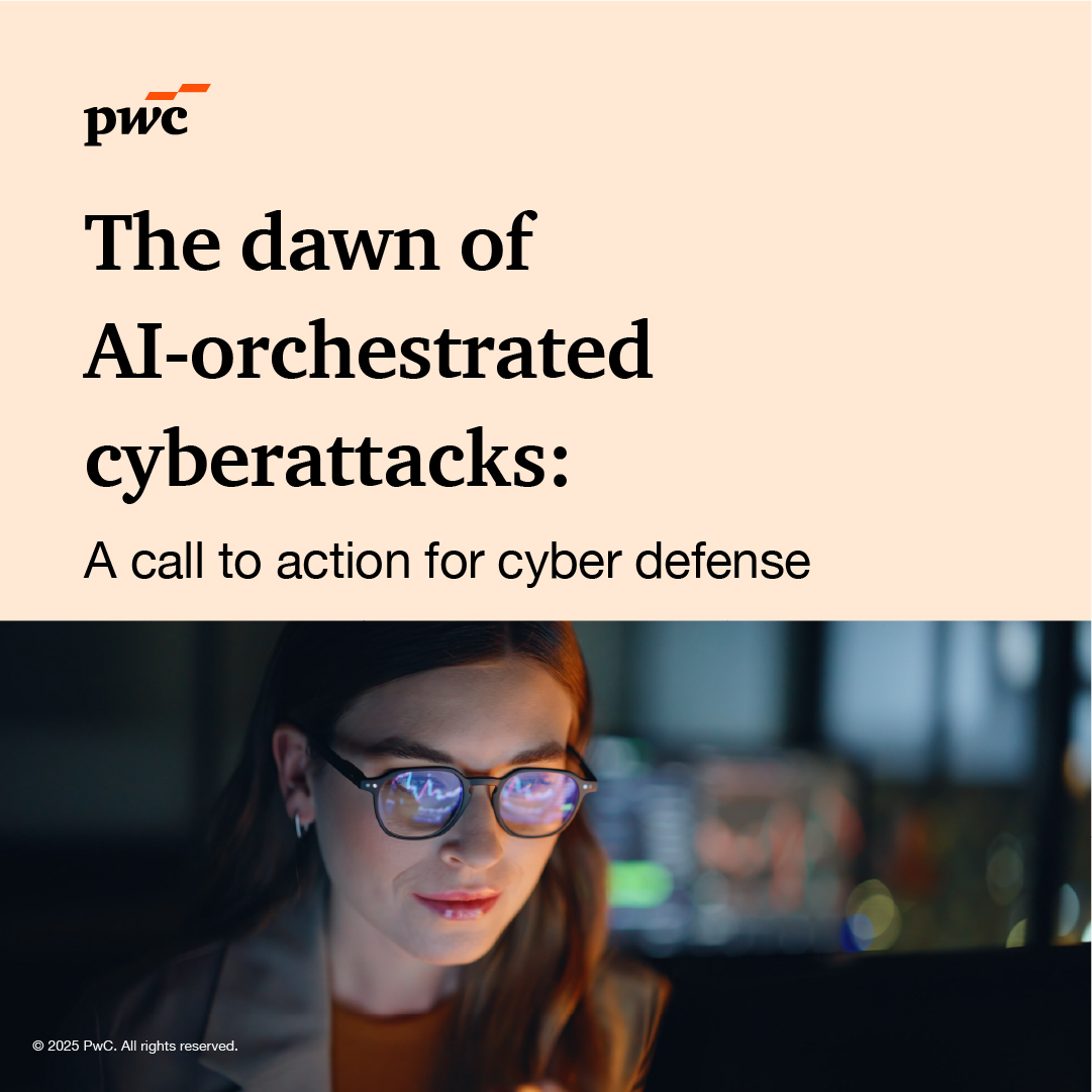 A groundbreaking shift in cyber espionage highlights how advanced threat actors are harnessing AI to elevate their operations. Read Morgan Adamski, David Ames and Rob Joyce’s call to action on cyber defense.

pwc.to/4o1iAWH