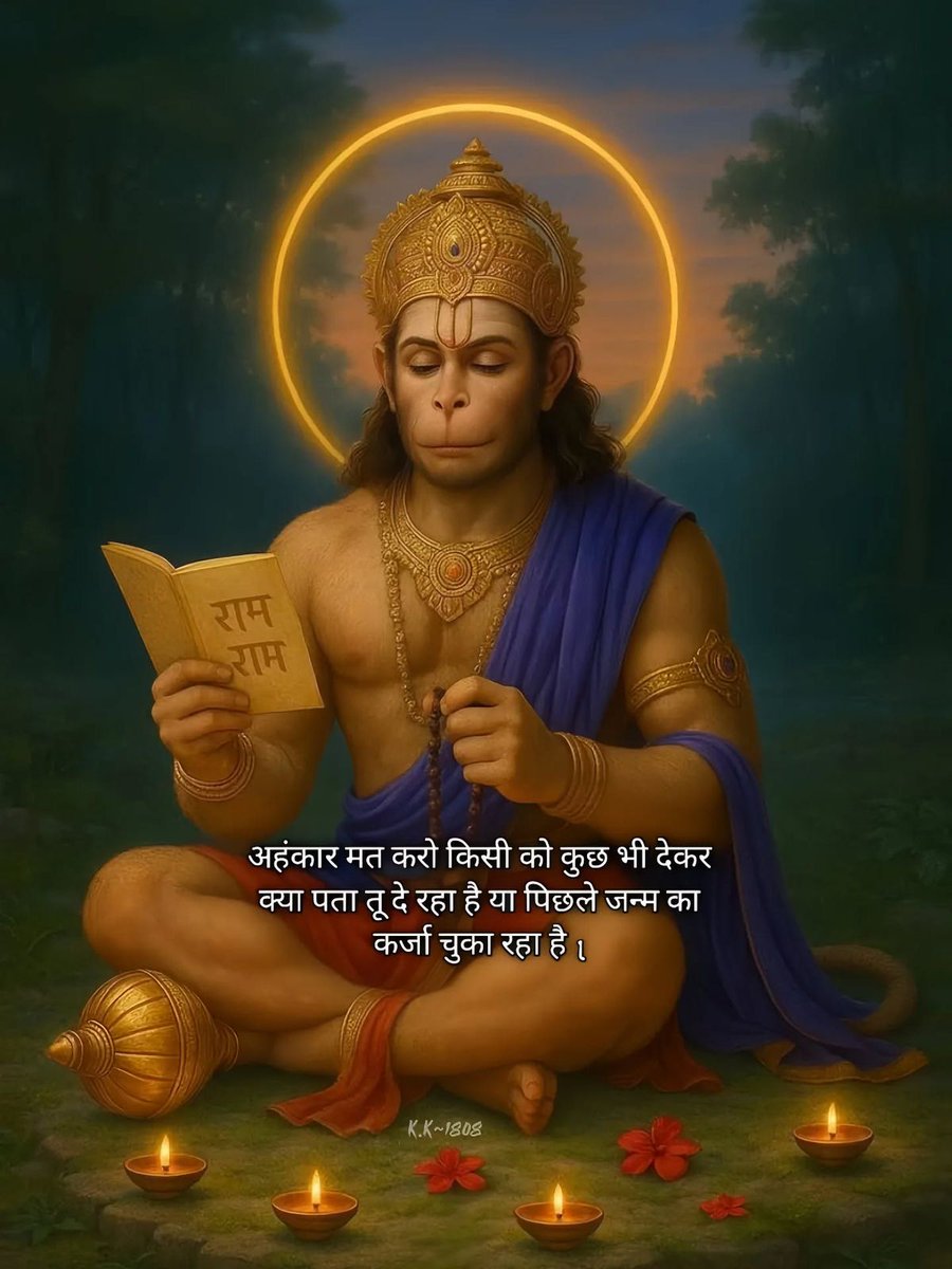 अहंकार मत करो किसी को कुछ भी देकर 
क्या पता तू दे रहा है या पिछले जन्म का
कर्ज चुका रहा है