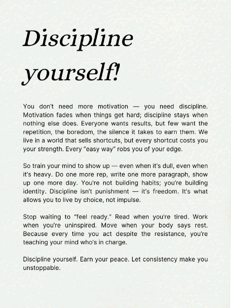 Liminal1988's tweet photo. Discipline Yourself! https://t.co/odtkAQqpi1
