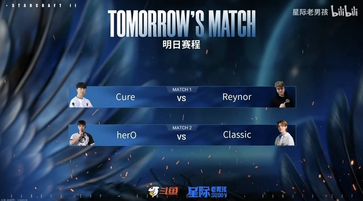 WTL_SC2's tweet image. Today
Kungfu cup monthly #3 livestreaming in progress now
@sc2cure vs @Reynor02
herO vs classic