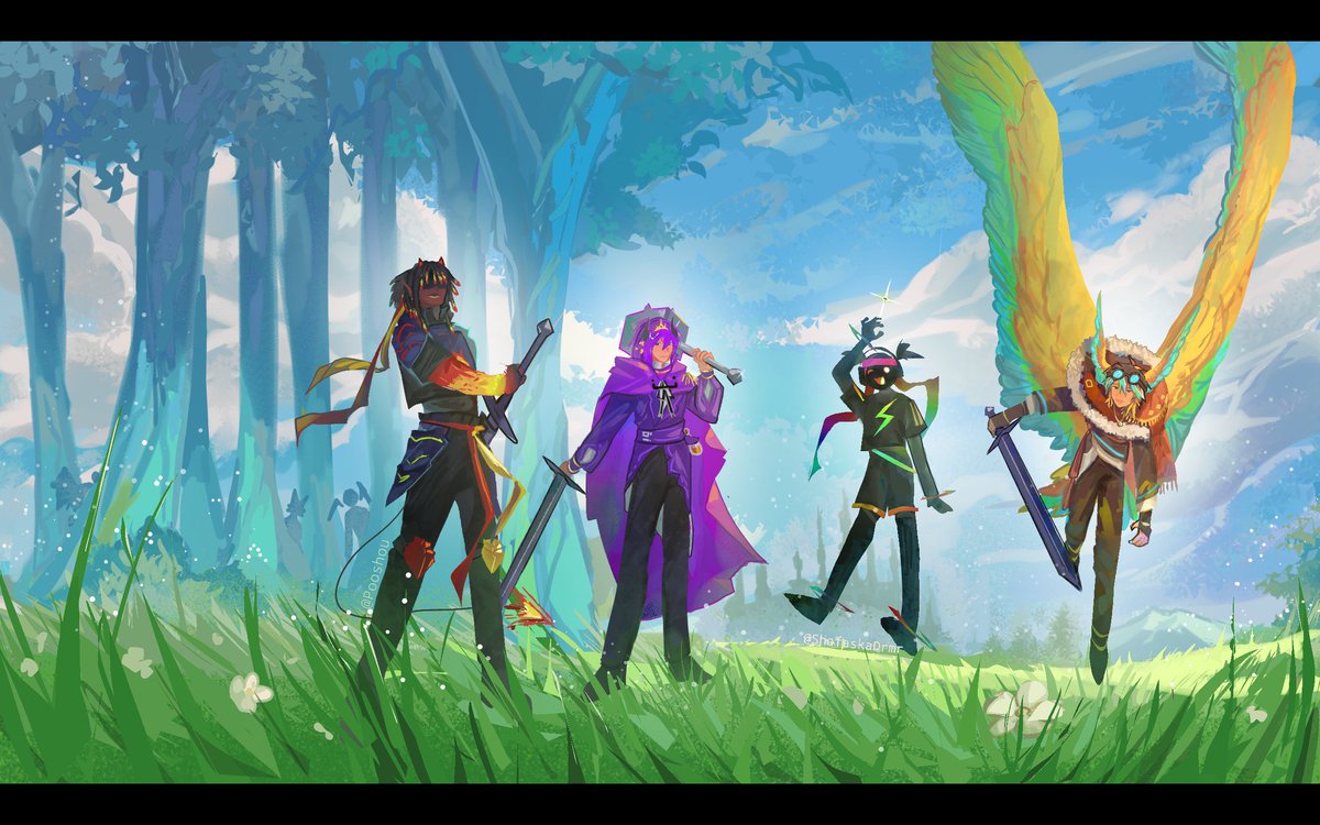 As requested, heres the full pic of the unstable quartet drawing! ^-^