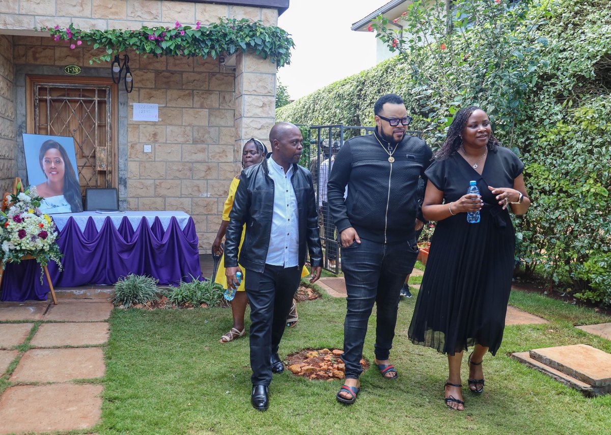 Spokesperson for the Office of the Fourth President, Ms. Kanze Dena-Mararo, today visited the home of the late gospel artist Betty Bayo to convey Former President Uhuru Kenyatta’s condolence message. She comforted the family, including Betty’s children Sky and Danny, her husband