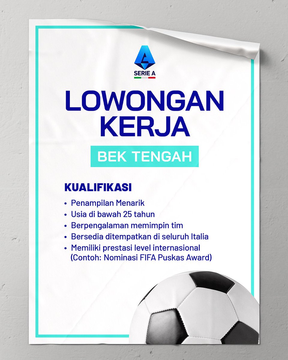 🚨 INFO LOKER LUR

#SerieA