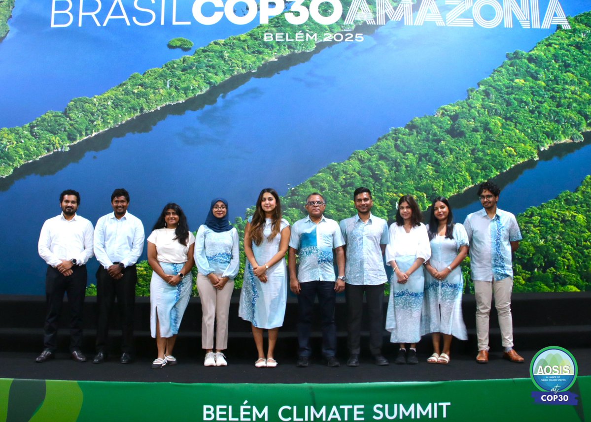 AOSISChair's tweet image. The Republic of Maldives 🇲🇻 is calling for #COP30 to reaffirm that #adaptation is a global priority that should go hand in hand with #mitigation.

We also need more grant-based #climatefinance that is:
* Scaled up to match the crisis
* Accessible &amp;amp; predictable for planning