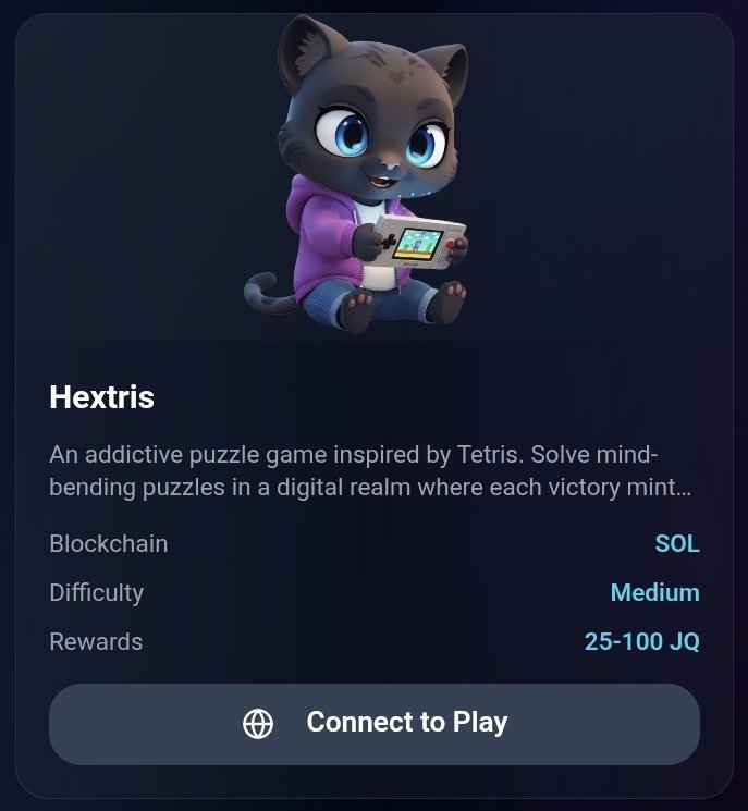 JargonQuest's tweet image. 🚀 Dear Jargon Community, your sneak peek is here! 🌟  

💰 We’re buzzing to share the first glimpses of our leaderboard gaming! 🎮 Arcade classics reborn on-chain, ready to play and earn from day one!   

Sneak Peek:
  
⚡ &quot;Hextris&quot; Tetris with a twist  
🏗️ &quot;StackIT&quot; 3D stacking…