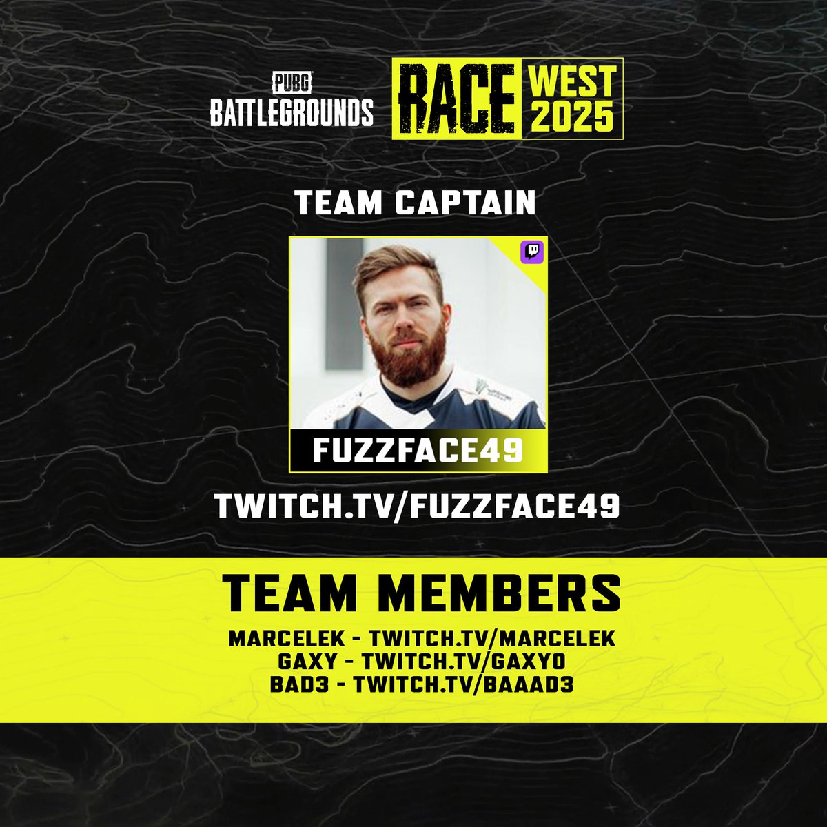 Team reveal #2:

<a href="/FodorGbor18/">Cucu0015</a> <a href="/Konti1337/">Kont Schrauf</a> <a href="/TeaBoneTV/">TeaBone</a> <a href="/KetterPUBG/">Ketter</a>,

<a href="/10000DAYSs/">10000DAYS</a> 4rmy Wexner N0nced,

<a href="/DroogTV/">Dmytro Chumachenko</a> Hexecu1or <a href="/SoseDl/">NAVI SoseD</a> Ext4nz,

<a href="/fuzzface49/">Fuzzface</a> <a href="/MarcelekPUBG/">Marcelek 🇵🇱</a> <a href="/GaxyFPS/">Gaxy</a> Bad3!