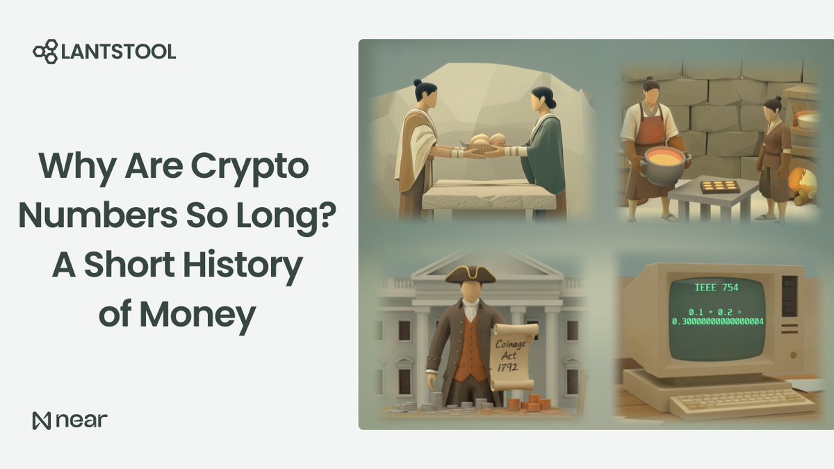 lantstool's tweet image. The strangest thing in crypto isn’t the tokens – it’s the numbers - and once you understand them, everything else falls into place.

In this episode, we unpack the real logic behind satoshi, wei, and yoctoNEAR.

👉 Link: youtube.com/watch?v=LlqnPF…

#crypto #NEAR #web3 #blockchain