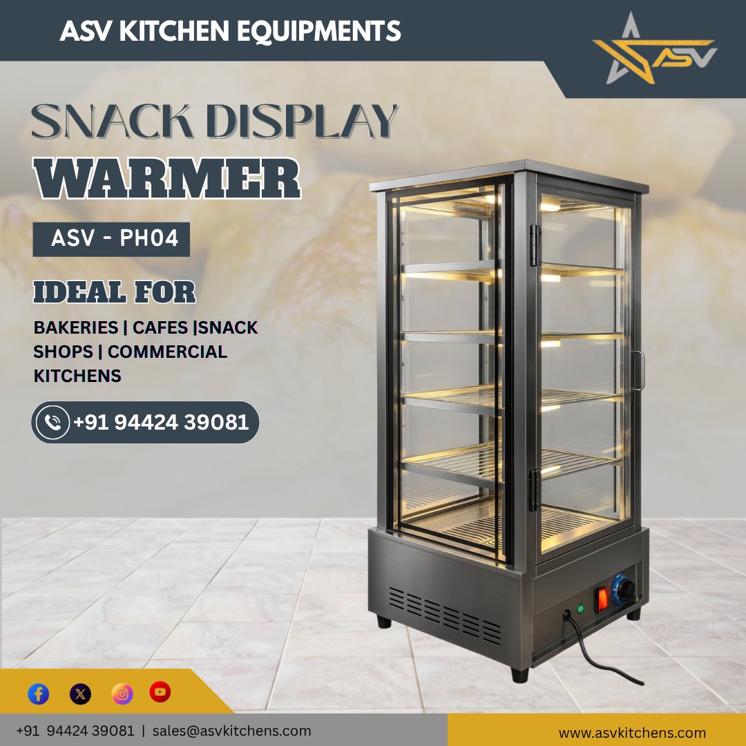 ASVkitchens's tweet image. ⭐ASV SNACK DISPLAY WARMER | ASV KITCHEN EQUIPMENTS ⭐
📞 CONTACT : +91 94424 39081

🌐 WEBSITE : asvkitchens.com

PRODUCT DETAILS : asvkitchens.com/en/products/ba…

#asv #displaycounter #warmer #puffheater #bakery #tea #puffs #PuffyTime #bakeryequipments #teatime