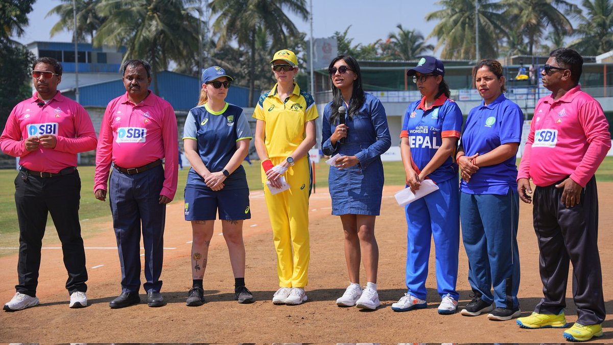 🎙️ Australia 🇦🇺  vs Nepal 🇳🇵

📍New Delhi ➡️ Bengaluru 🇮🇳

🏆 Inaugural Women's <a href="/blind_cricket/">Cricket Association for the Blind in India (CABI)</a> World Cup

📸 <a href="/blind_cricket/">Cricket Association for the Blind in India (CABI)</a>