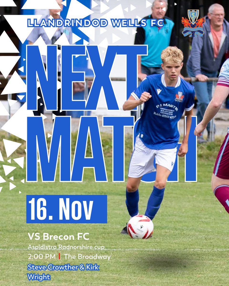 The Firsts face Brecon FC tomorrow in a Sunday Cup match! The lads had a well-earned day off today, giving us fresh legs for the game. There’ll be a pitch inspection in the morning and we’ll update you as soon as we know more. Come down and support the boys! 💙🤍