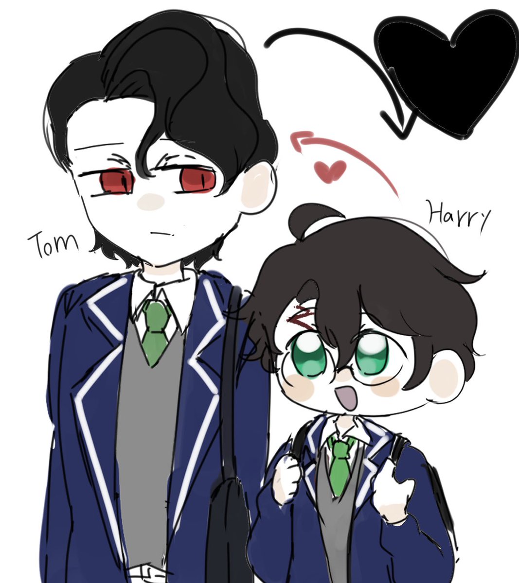 tawa4ma4ma4's tweet image. #tomarry  
俺が作ってるマグル幼馴染if🐍⚡️小説のイメージこんな感じだよの図