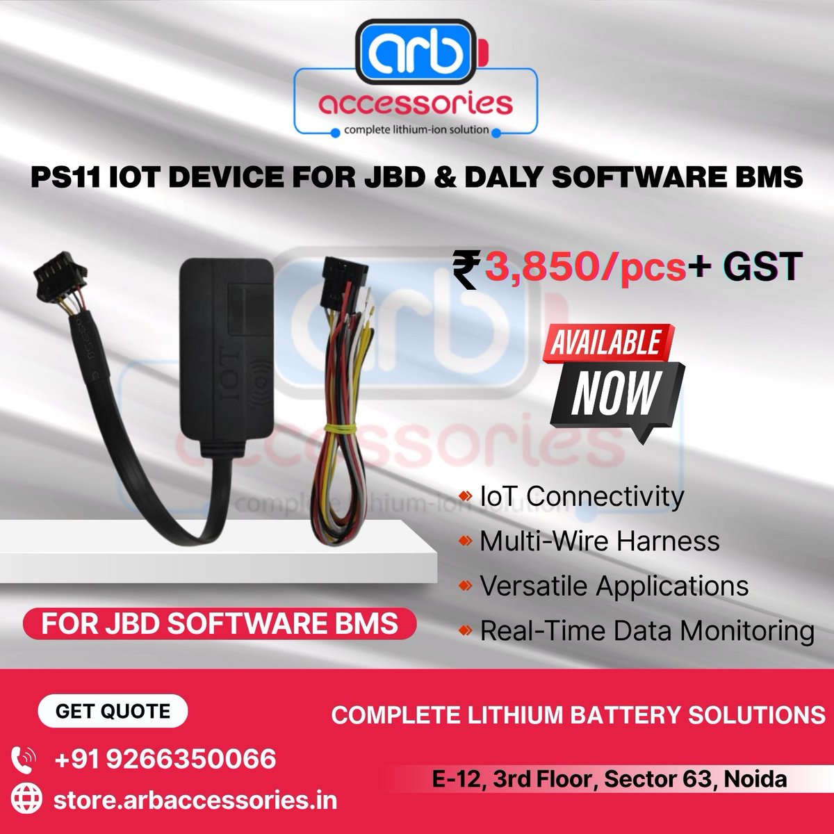 arb_ltd's tweet image. 📡 GPS &amp;amp; IoT Device Series – Smart Connectivity for Hardware &amp;amp; Software BMS Systems ⚙️

🔹 2G GPS Device (for Hardware BMS) 
🔹 PS11 IoT Device for JBD &amp;amp; Daly Software BMS 

🛒 Buy Now: 
store.arbaccessories.in/category/bms-a…

#Arbaccessories #GPSDevice #IoTDevice #BMSMonitoring #EVTechnology