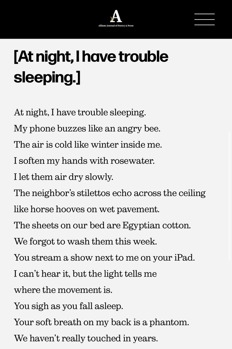 Poems in new issue of <a href="/AlliumJournal/">Allium, A Journal of Poetry & Prose</a>.