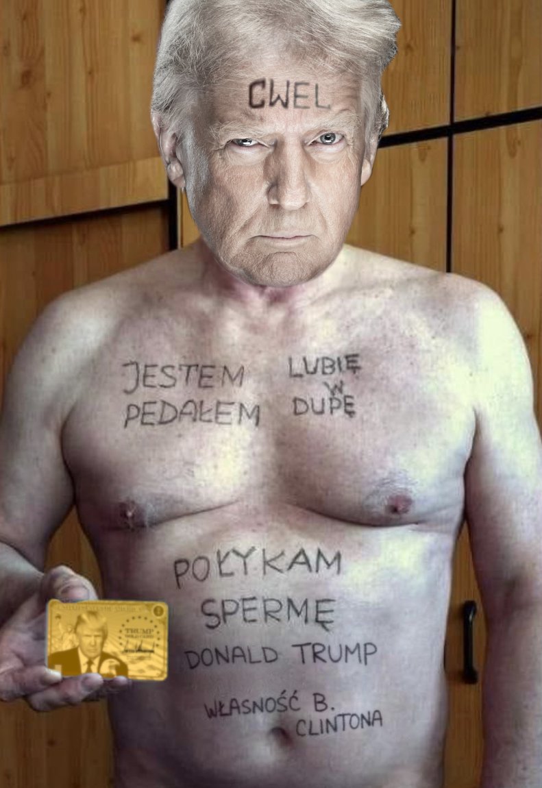 Trump z jakiegoś powodu: