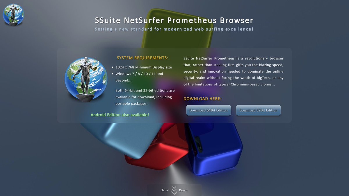 SSuiteSoftware's tweet image. Enjoy our latest software release... our own free lightning fast web browser... 🚀 🌐

Surf the net safe and secure at the fastest speed possible! 🏎️ ...with extremely low latency surfing at your finger tips... 😍 😏

No Ads on New Tabs! 💥 No more worries! 🤗 😏