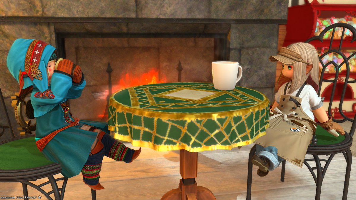 MiraiClover_Uni's tweet photo. あったまるうぅ～☕
#FF14 #FCFoxTail #ララフェル https://t.co/TFI5Kebjbw