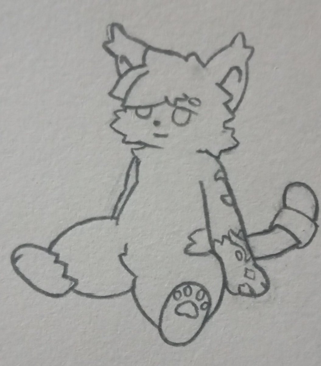 FurLasS09's tweet image. I can't hold a pen, it's hard. But hold a pencil, I can.
It take me 20 minutes to do this. Thank you for gimme a smol push.
