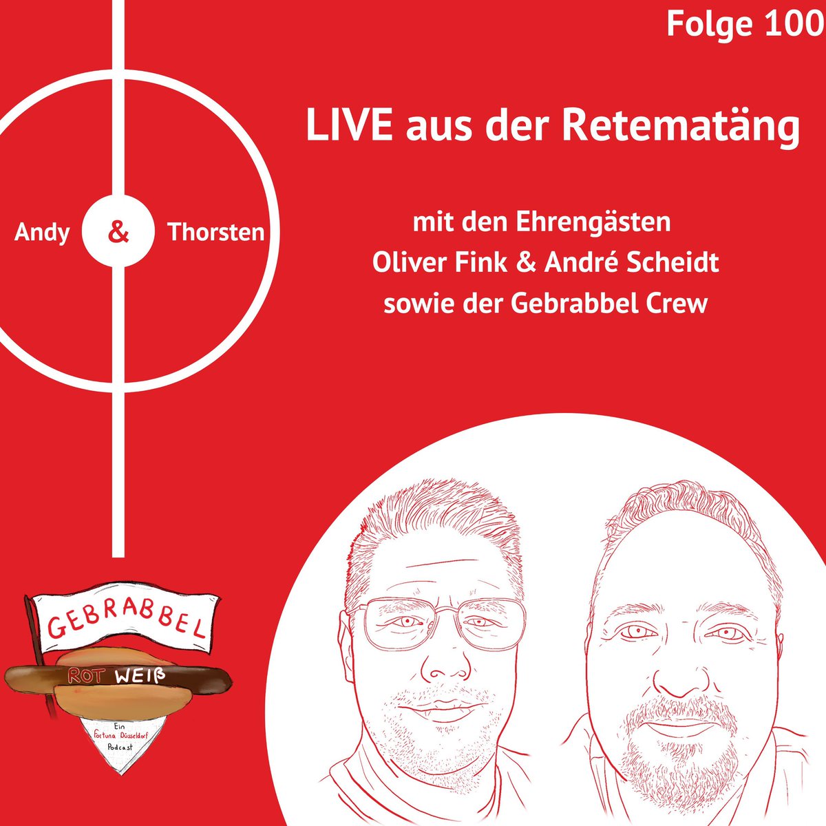 GebrabbelRW's tweet photo. #100: LIVE 🌟 aus der Retematäng 🍺 mit den Ehrengästen ⚽️ Oliver Fink & 🎤 André Scheidt sowie der Gebrabbel Crew

Hier ist sie, Folge 💯 für Euch zum Nachhören! Natürlich mit vollem Programm: neben Wurst 🌭 mit Olli Fink und Pyro-Action 🧨 mit André Scheidt gibt es das große Gebrabbel Jubiläumsquiz 🗒️ mit Dominik R. und die Top 5 der besten Fortuna Trikots 👕aller Zeiten (Bilder in den Shownotes) von der gesamten Gebrabbel Crew.

Zur großen Jubiläumsgala:
https://t.co/3Q0QzYe9TN

#gebrabbelrotweiß #podcast #f95
