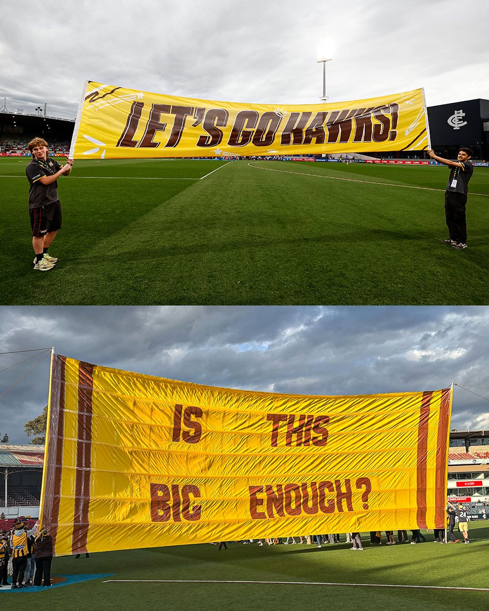 aflwomens's tweet image. Last week ⬆️ This week ⬇️

Message received by @hawthornaflw 😅

#AFLWFinals