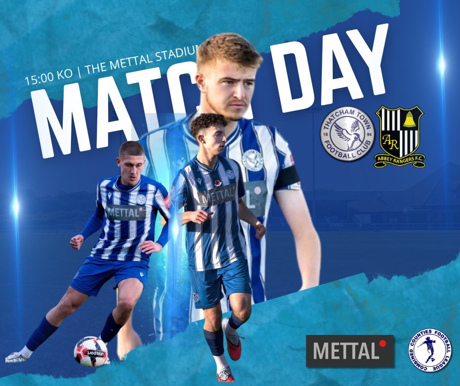 Thatcham_TownFC's tweet photo. MATCH DAY

☔️No need for a pitch inspection - game on‼️

Come on down to the Mettal Stadium to watch local football 

🆚 @fc_abbeyrangers 
⏰ 15:00 KO
🎟️ Adults £9/Cons £5/ Child £2
🍺 Bar Open from 12:30
🍔 Hot/Cold Refreshments -Pitchside Cash Only
📖 Printed Programme £2.50 https://t.co/PvDZpQTdQd