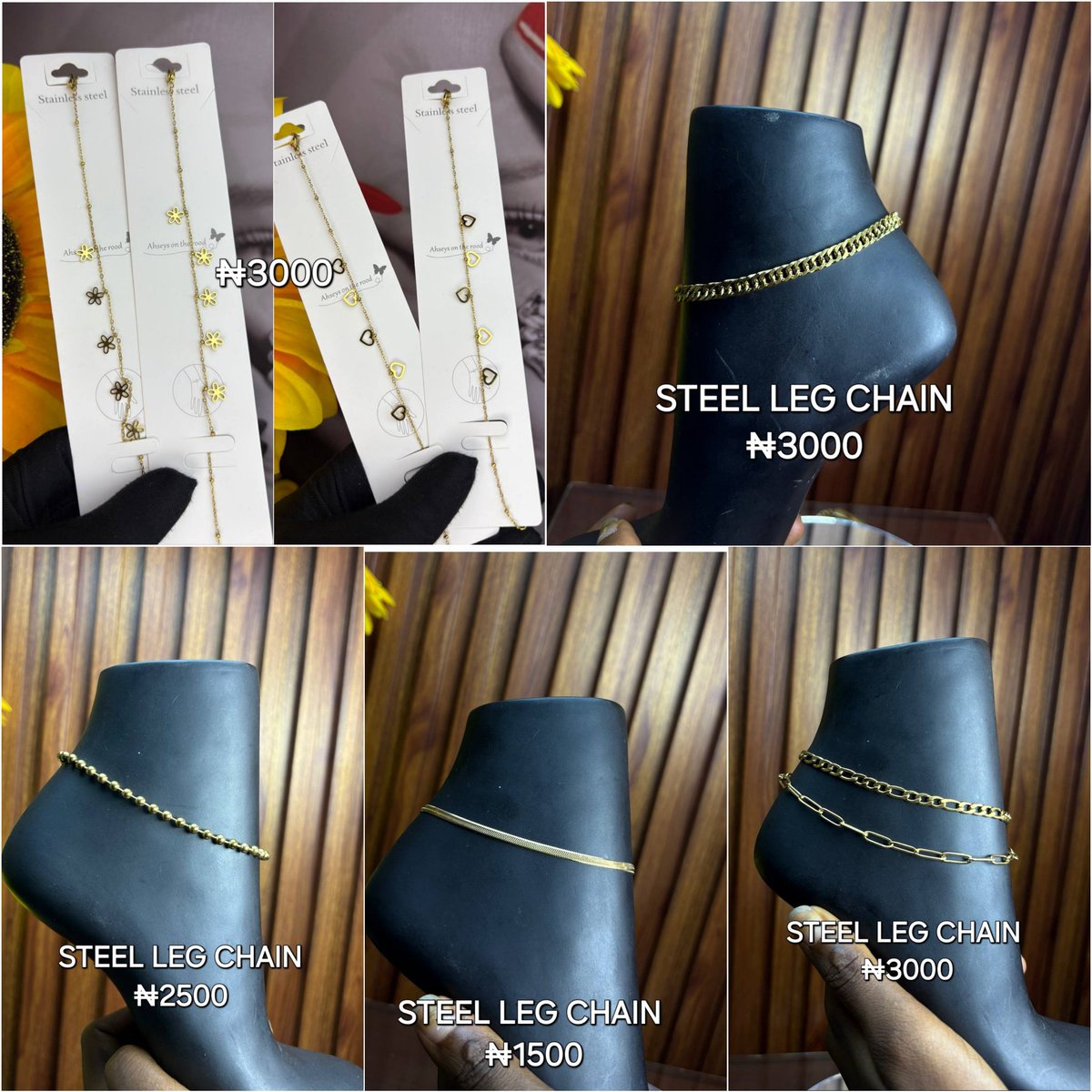 Omamicollective's tweet photo. Leg chains available 
Material: Stainless steel 
Location: Tanke, Ilorin 
Free unilorin-ps delivery available 
Whatsapp 08153646022
#legchain #legjewelry #jewelryintanke #jewelryinilorin https://t.co/0GgSeLA3Qb
