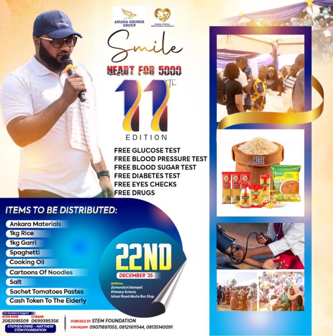 Omolara_datahub's tweet image. Make people smiles with #Smiles2025project
#Smiles2025project
Kindly donate