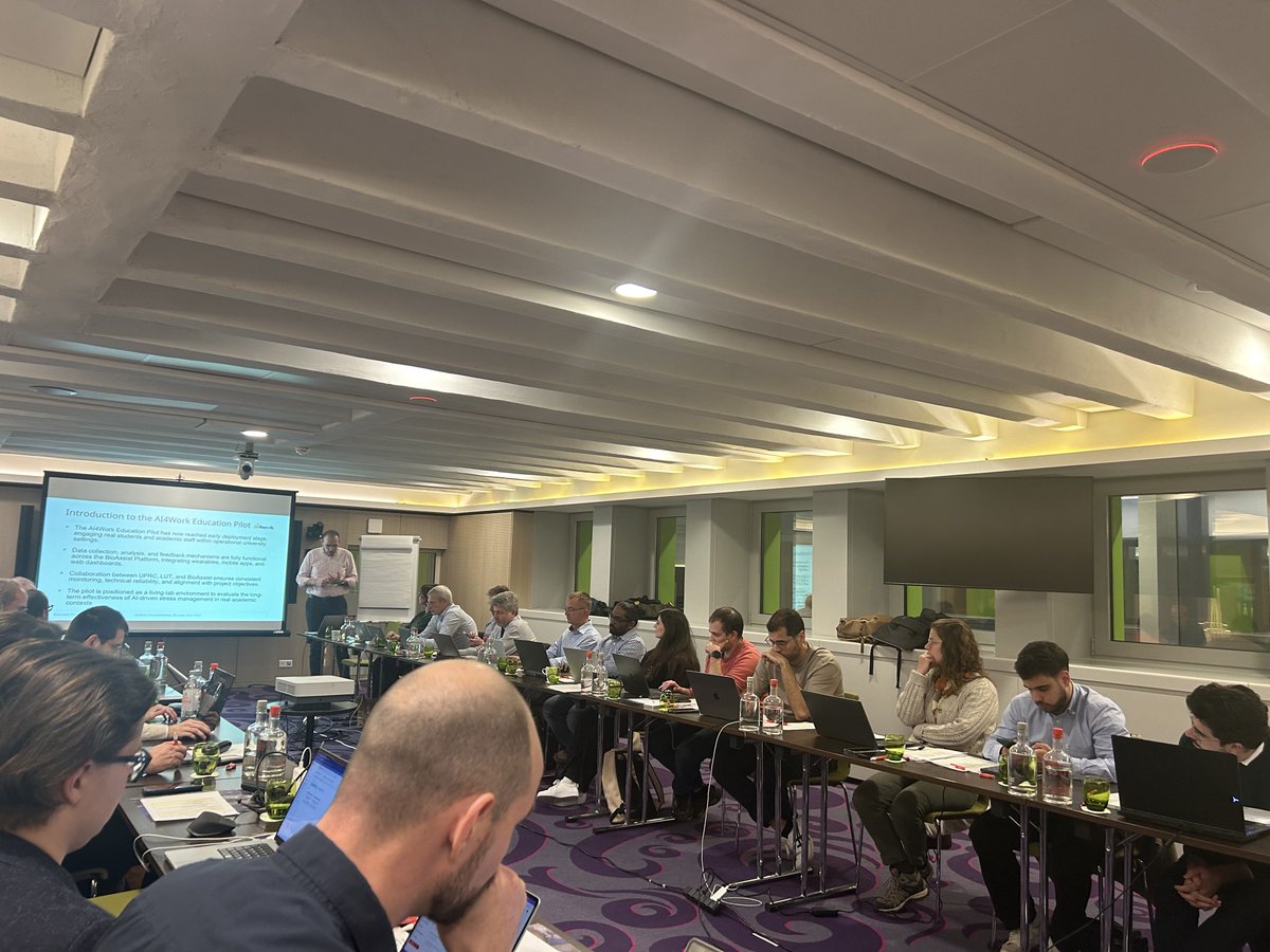 AI4Work_EU's tweet image. #AI4Work consortium met in Brussels for a productive two-day General Meeting, sharing updates across all work packages &amp;amp; aligning plans for the full prototype phase. Many thanks to the host for the excellent organisation and hospitality #HumanCentredAI #HorizonEurope #Robotics
