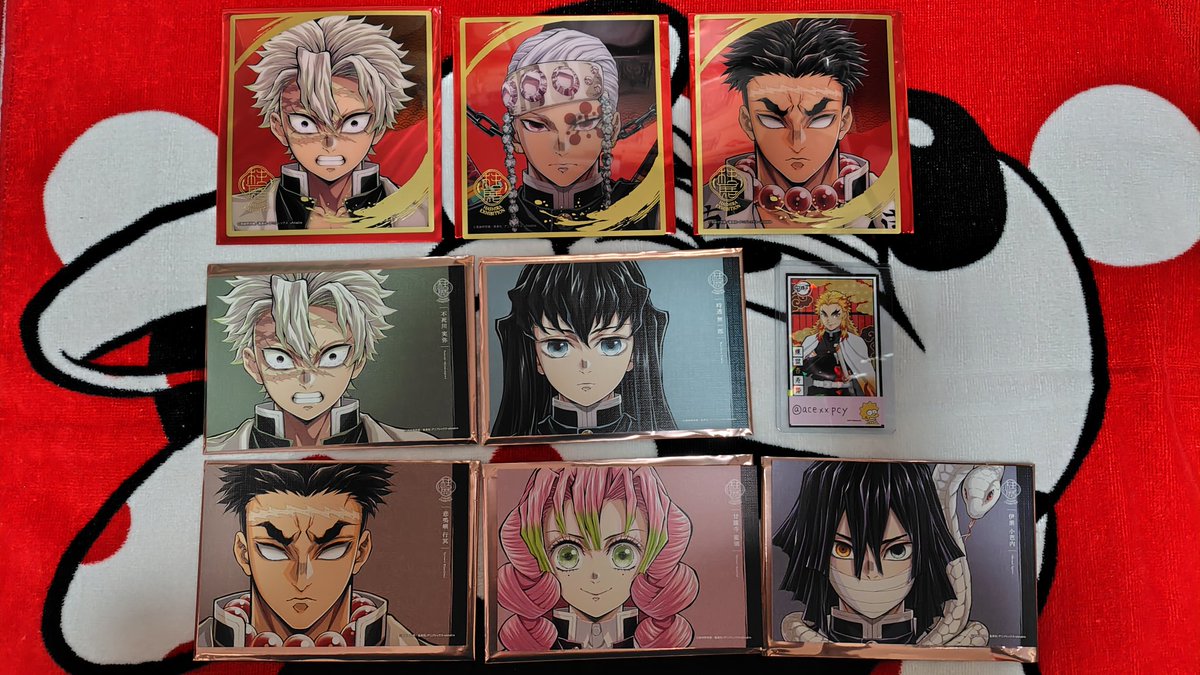 交換〗 鬼滅の刃 柱展 ランダムミニクリア色紙 キャンバスカード 譲