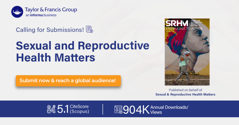 tandfonline's tweet photo. Share your groundbreaking research with the global community through Sexual and Reproductive Health Matters.

Submit Your Research Now.