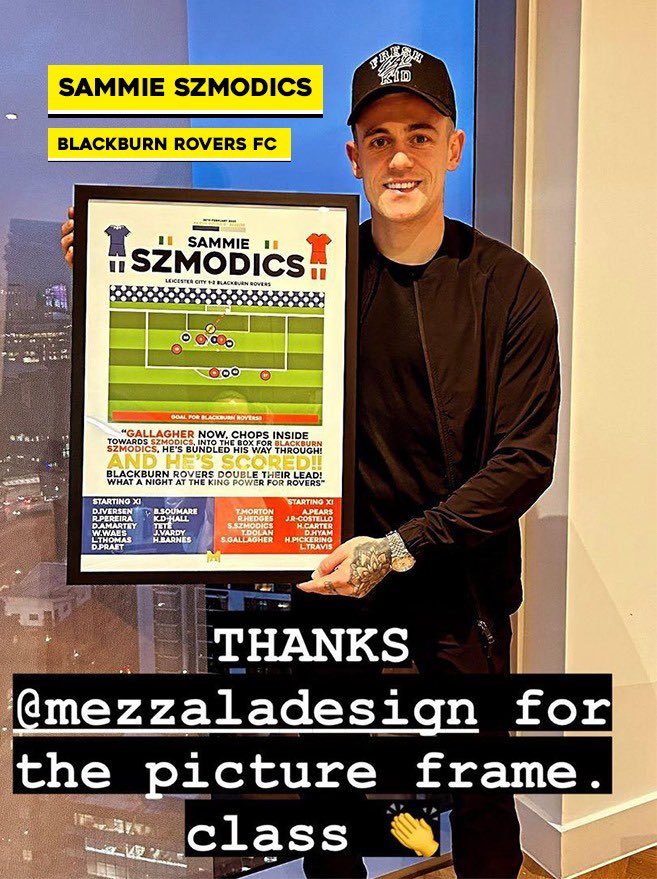 👑HALL OF FAME👑

Sammie Szmodics - Ipswich Town🇮🇪

The man himself with a Framed Print from his FA Cup 5th Round Winner vs Leicester City for Blackburn Rovers🔵⚪️

35% OFF ALL ITEMS - CODE: ‘BLACKFRIDAY’✅

➡️mezzaladesigns.co.uk

#ITFC #Rovers