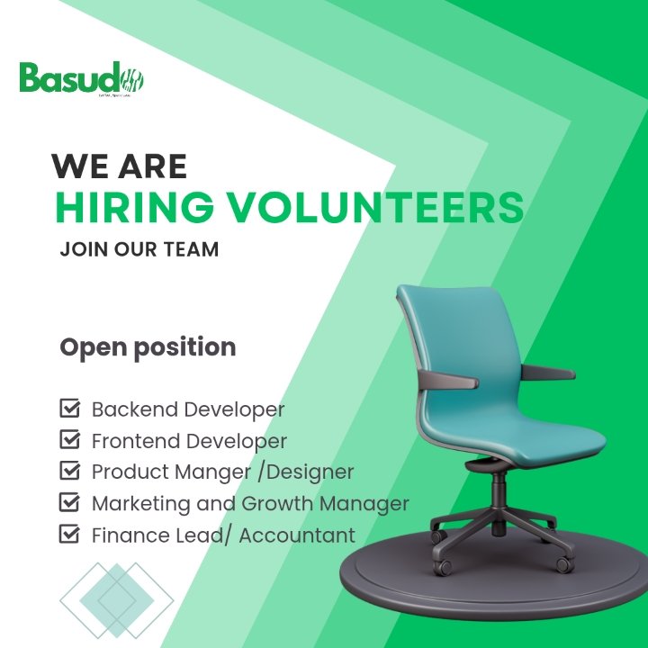 OduSundayBasudo's tweet image. If you think  you are a good fit, send in your applications. 

Duration for the volunteering is 1 month and 2 weeks. After that, we will be open to long term negotiations.

#Marketing #marketingexpert #backenddevloper #Finance 
#Lagos 
#workplace