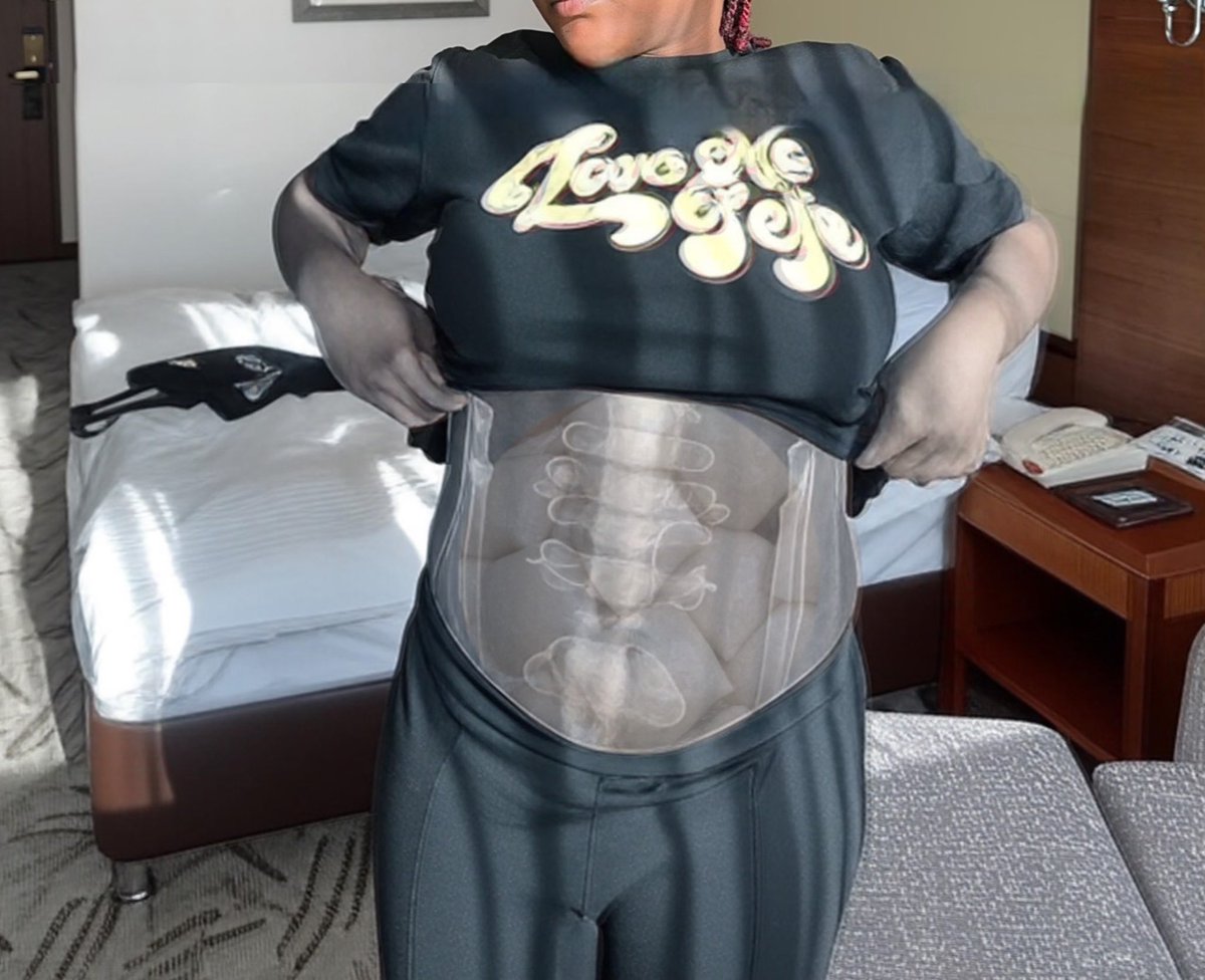 Hisomtheboat's tweet photo. “Grok can you do an Xray showing us why her stomach is so big like that” https://t.co/HGRJNTtck5