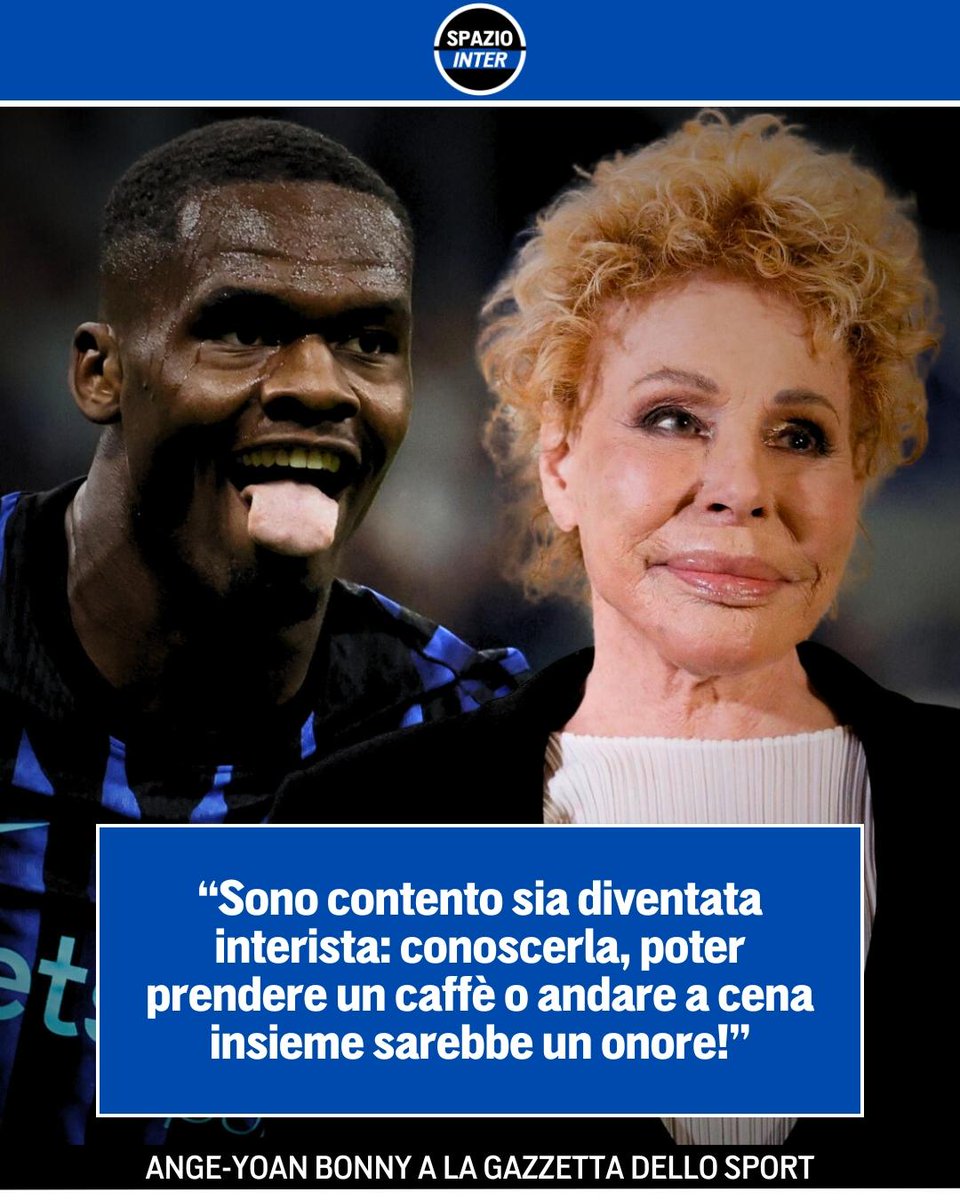SpazioInter's tweet image. Ange-Yoan Bonny raccoglie l&apos;invito di Ornella Vanoni 🎶

L&apos;attaccante francese nelle scorse settimane rivelò la sua passione per la cantante milanese. &quot;Vengo a San Siro per te&quot;, replicò la Vanoni dopo la particolare rivelazione dell&apos;attaccante nerazzurro 😂

#Inter #SpazioInter
