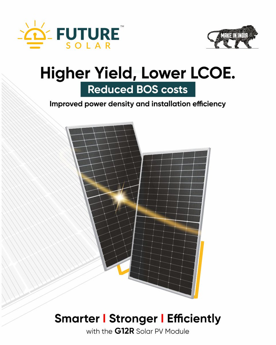FutureSolar_'s tweet image. 𝗔𝗹𝗹-𝗪𝗲𝗮𝘁𝗵𝗲𝗿 𝗥𝗲𝗹𝗶𝗮𝗯𝗶𝗹𝗶𝘁𝘆 𝗠𝗲𝗲𝘁𝘀 𝗥𝗲𝗰𝗼𝗿𝗱-𝗕𝗿𝗲𝗮𝗸𝗶𝗻𝗴 𝗘𝗳𝗳𝗶𝗰𝗶𝗲𝗻𝗰𝘆 ⚡

Connect with : 73531 61333 I inquiries@futuresolar.net

#FutureSolar #G12R #TOPConTechnology #SolarInnovation #SustainableEnergy #RenewableFuture #SolarPower