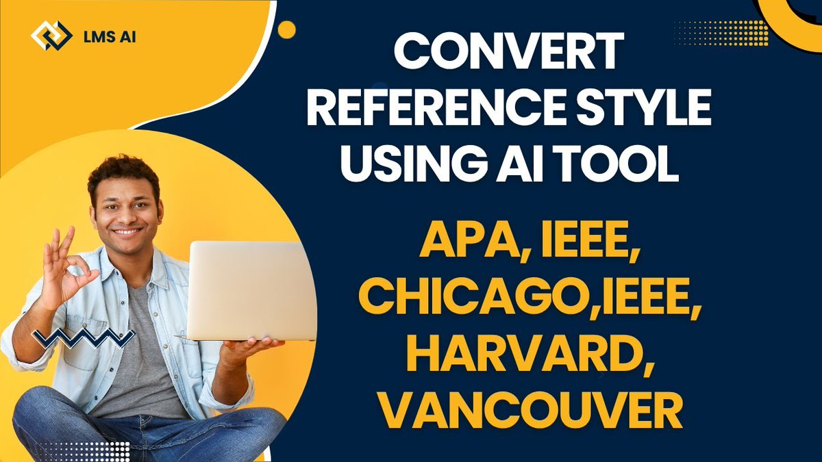 Lms_Solution's tweet image. ⚙️ AI Reference Style Converter | Format Citations in One Click

🔗zurl.co/o4wTB 

🤖 Convert references to APA, MLA, Chicago, Harvard, IEEE, or Vancouver instantly.

🎬 Demo here: zurl.co/XFfJD

#AIResearchTool #CitationManager #LMSsolution