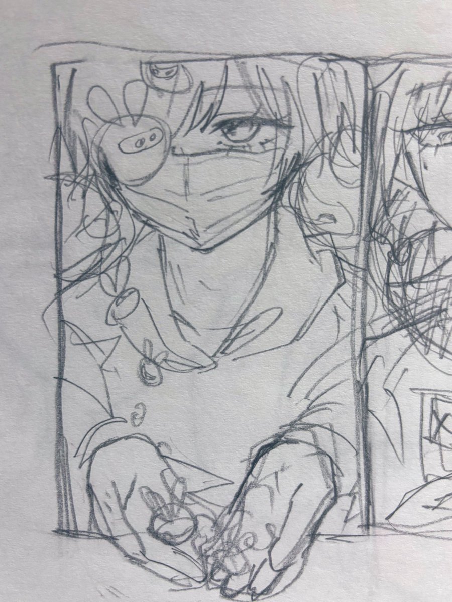 ついででグループ周年で放置したラフ置いときます