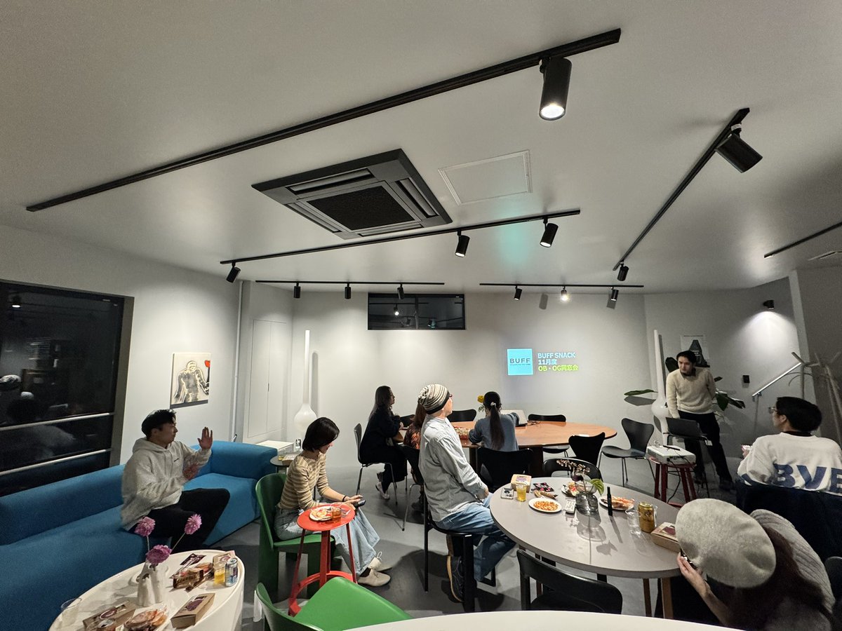 2_basa's tweet image. 今日はMIDORIso AOYAMAでBUFFのOB•OG交流会！鶴田さん企画ありがとう👏