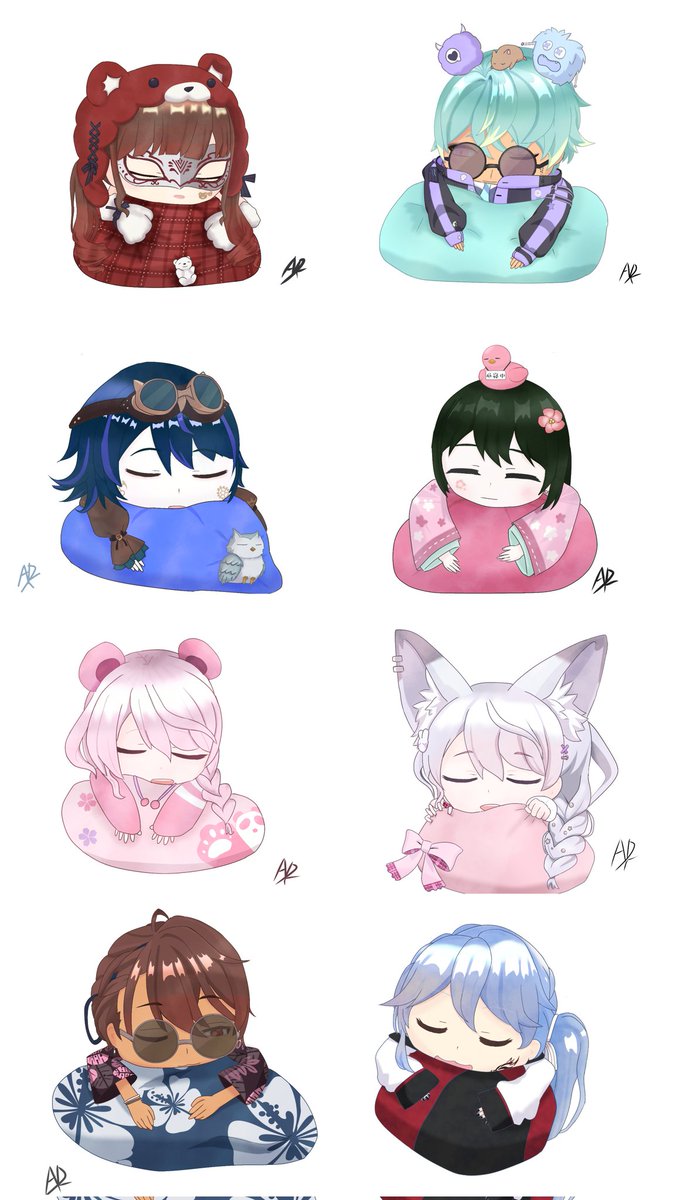 先月くらいに実施したイラスト企画の対象者全員描き終えましたー！
にしても等身が変わると難しい…な…w
参加してくれてありがとう！